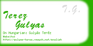 terez gulyas business card