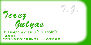 terez gulyas business card